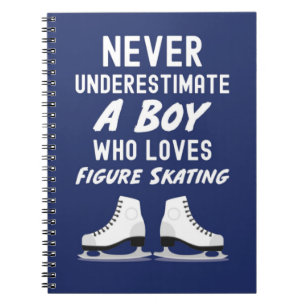 Carnet Cadeaux de patinage artistique bleu marine pour bé