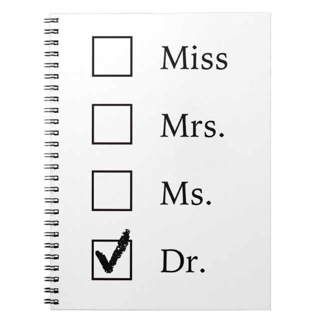 Carnet Cadeaux de PhD pour des femmes (Devant)