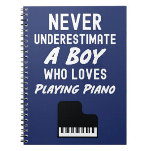 Carnet Cadeaux Mignons de Pianiste de Bleu Marine pour Ga