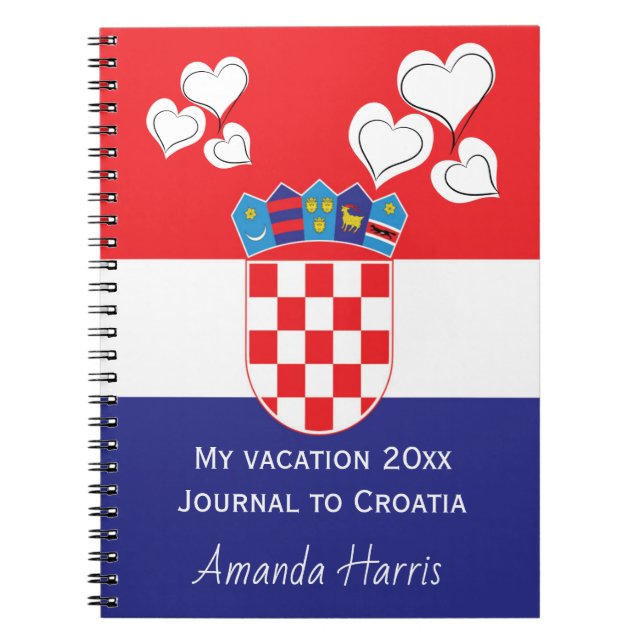Carnet Cadeaux patriotiques croates de drapeau national (Devant)