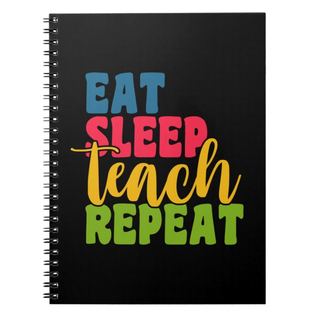 Carnet Cadeaux Prof | Manger Dormir Enseigner Répéter (Devant)