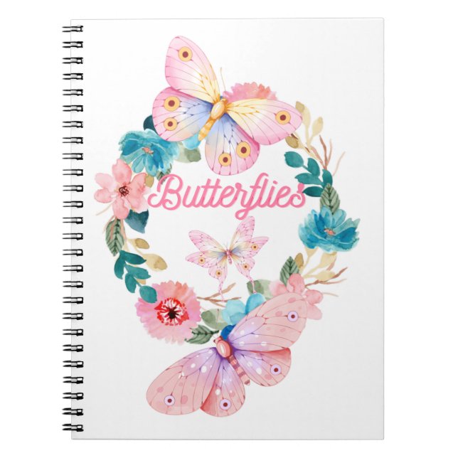 Carnet Caderno Espiral com Foto papillons (Devant)
