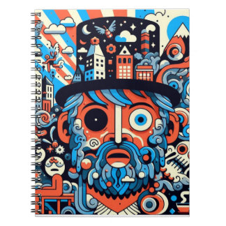 Carnet Caderno Espiral com Foto "Psychedelic #1"