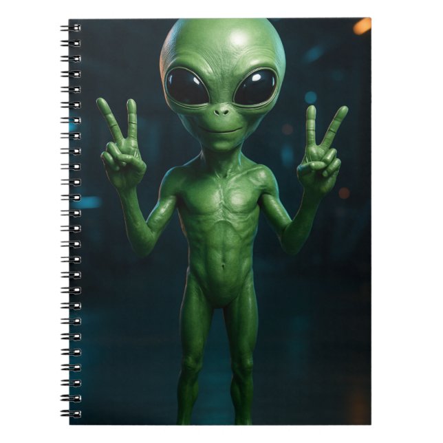 Carnet CADERNO Extraterrestre futurista (Devant)