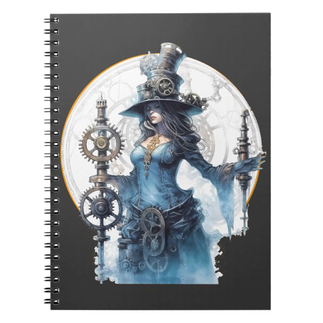 Carnet Caderno (Notebook) Evocação Steampunk (Devant)