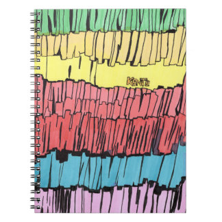 Carnet caderno para presente, caderno com cores vibrantes