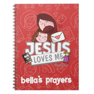 Carnet Caderno personalizado para orações - crianças