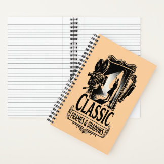 Carnet Cadres Classiques & Ombres Cinéma Vintage Noir Spi