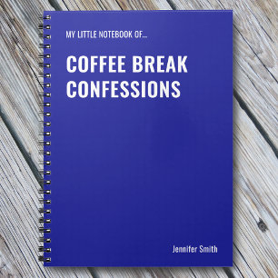 Carnet Café Break Confessions Drôle Office