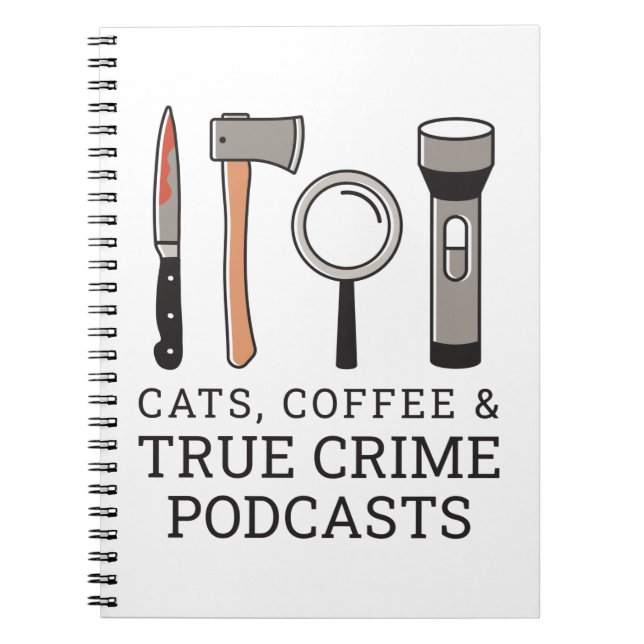 CARNET CAFÉ, CAFÉ ET PODCASTES DE CRIME VRAI OUTIL DE CRI (Devant)