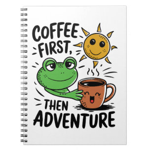 Carnet Café d'abord puis aventure – Joli matin grenouille