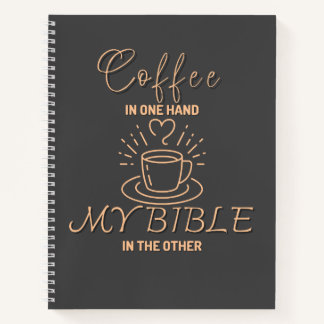 Carnet Café dans une main, ma Bible dans l'autre