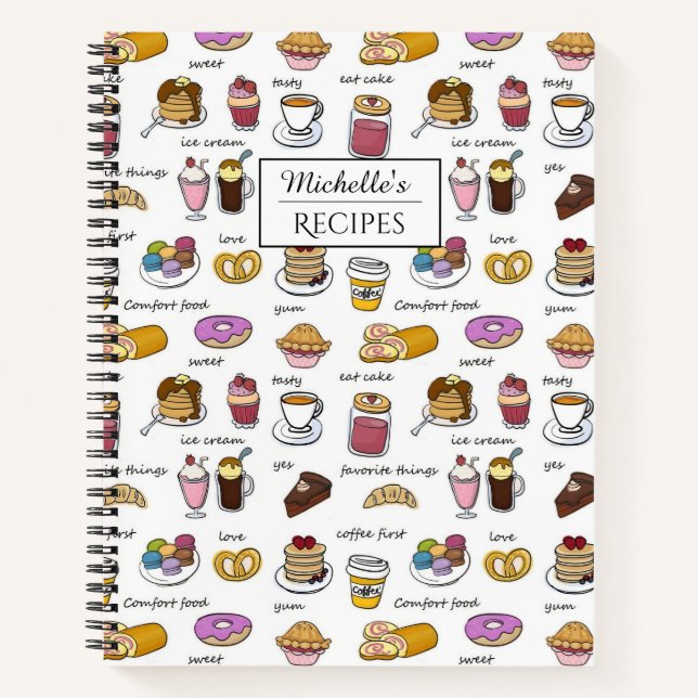 Carnet Café et nourriture de réconfort Recettes personnal (Devant)