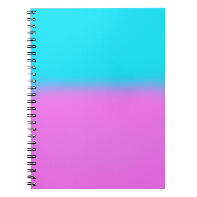 Carnet Cahier/Journal rose et turquoise (Devant)