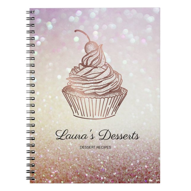 Carnet Cakes & Sweets Cupcake Desserts Cookbook (Devant)