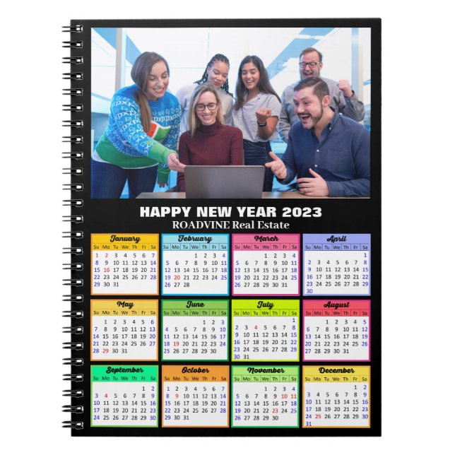 Carnet Calendrier 2023 Entreprise Photo personnalisée mod (Devant)