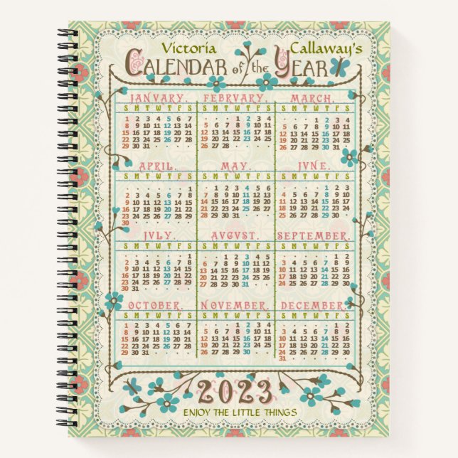 Carnet Calendrier 2023 (Voir la description pour la versi (Devant)