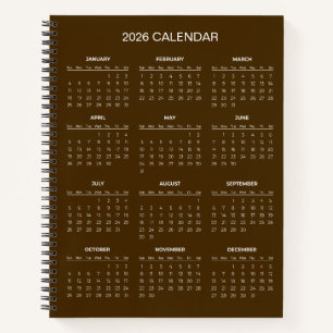 Carnet Calendrier 2026 Simple mais Élégant   