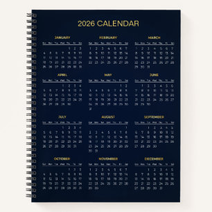 Carnet Calendrier 2026 Simple mais Élégant   
