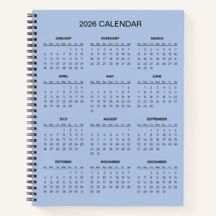 Carnet Calendrier 2026 simple mais élégant   