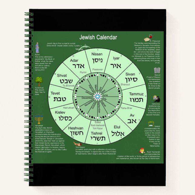 Carnet Calendrier juif (Devant)
