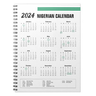 Carnet Calendrier nigérian 2024