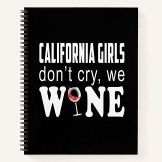 Carnet California Girls Dont Cry We Wine Lover Cadeau
