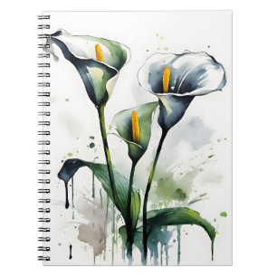 Carnet Calla Lily - Fleurs aquarelles