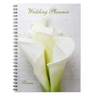Carnet Calla lys sur mariage de script texturé floral