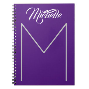 Carnet Calligraphie Bold Monogramme Nom minimaliste moder