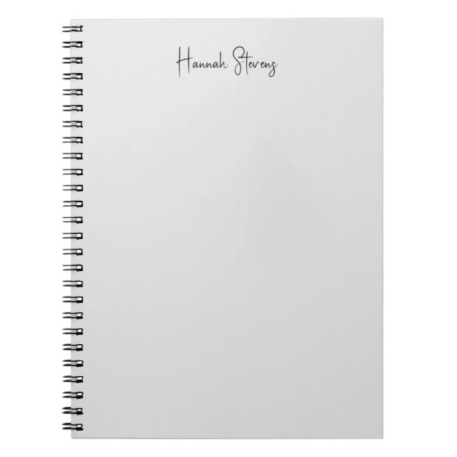 Carnet Calligraphie moderne professionnelle minimaliste (Devant)