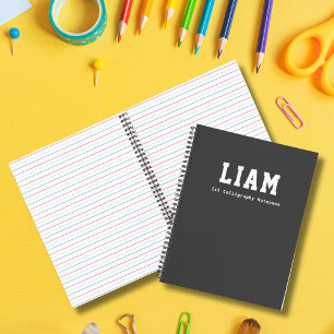 Carnet Calligraphie Personnalisée Simple Moderne pour Enf