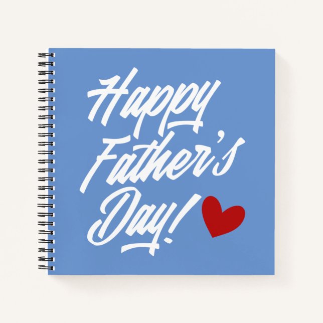 Carnet Calligraphie simple de Fête des pères heureuse | C (Devant)