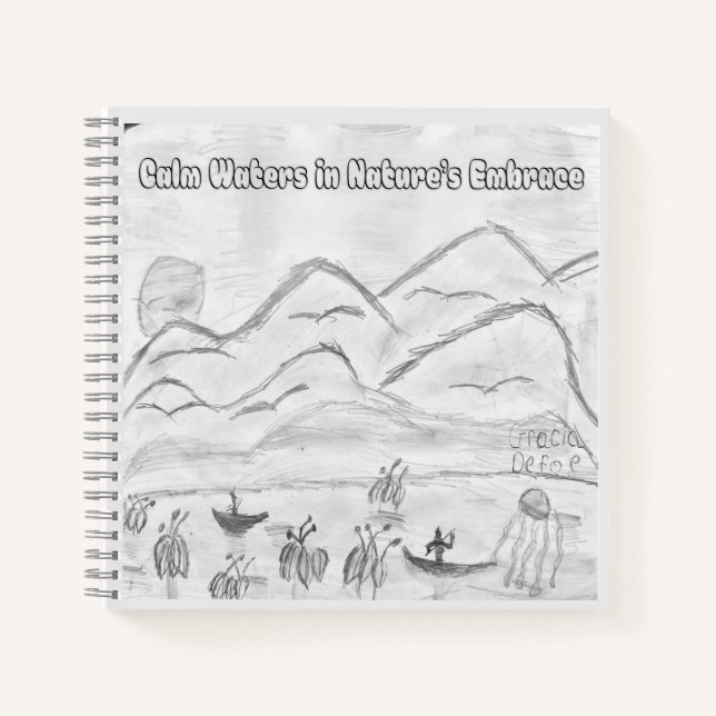 Carnet 'Calm Waters in  Nature's Embrace' Spiral Notebook (Devant)