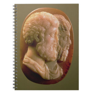 Carnet Camée dépeignant Marcus Aurelius (121-180) et Lu