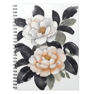 Carnet Camellia - Fleurs aquarelles