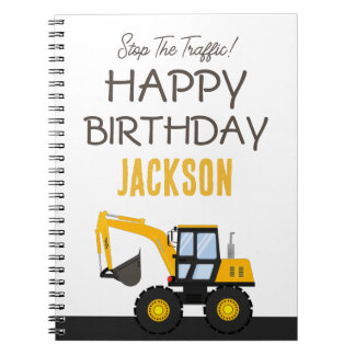 Carnet Camion de Construction Anniversaire | Décor Person
