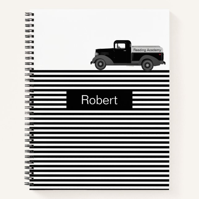 Carnet Camion Stripes Conception PC portable scolaire per (Devant)