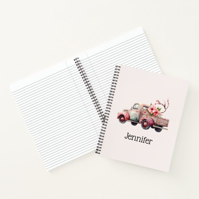 Carnet Camion Vintage rose (Intérieur)