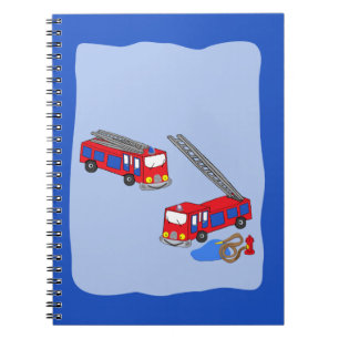 Carnet Camions pompiers rouges