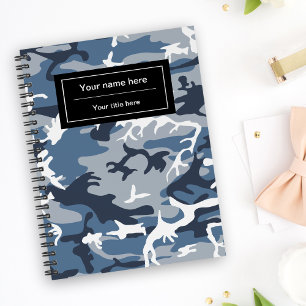 Carnet Camo bleu, Camo d'hiver, Camouflage neige, Militai