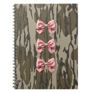 Carnet Camo Bottomland esthétique Rubans et Nœuds Rose Bé