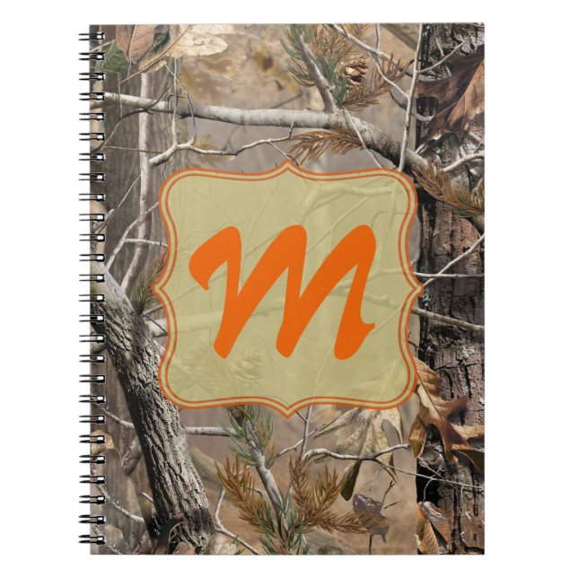 Carnet Camo Camouflage Chasse Monogramme Note initiale Li (Devant)