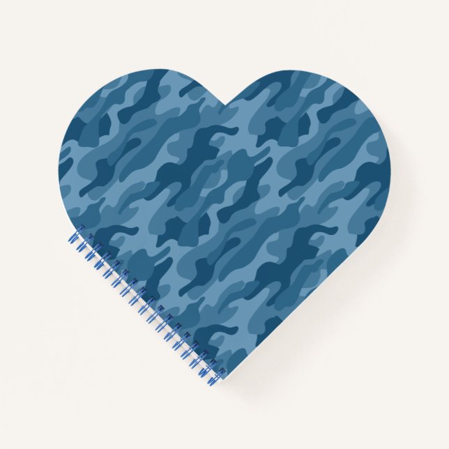 Carnet Camo Monocolore Bleu Acier (Devant)