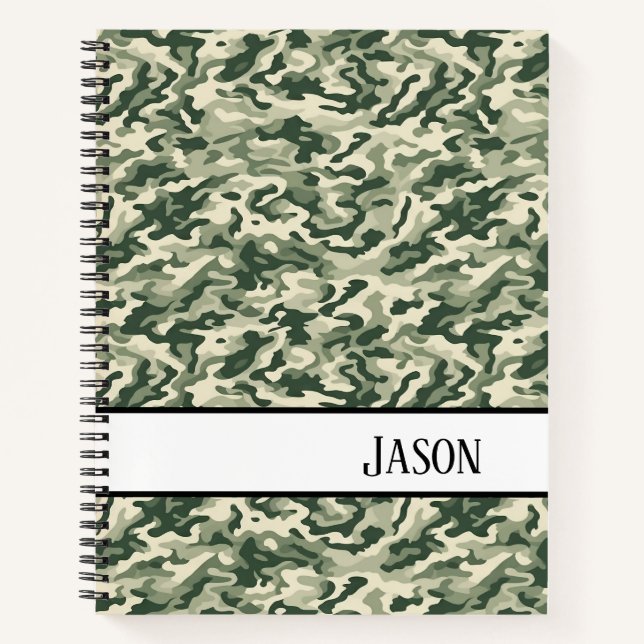 Carnet Camo vert carnet-militaire (Devant)