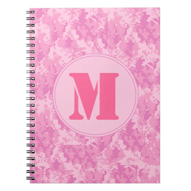 Carnet Camouflag Camouflag Monogramme ACU rose Note initi (Devant)