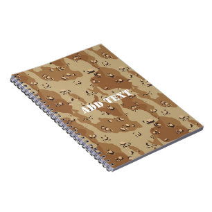 Carnet Camouflage du désert de chips au chocolat