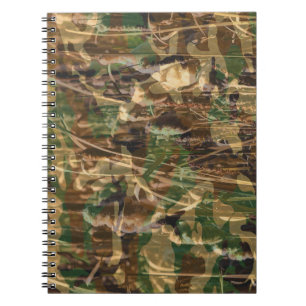 Carnet Camouflage Motif Vert Brown