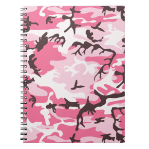 Carnet Camouflage rose