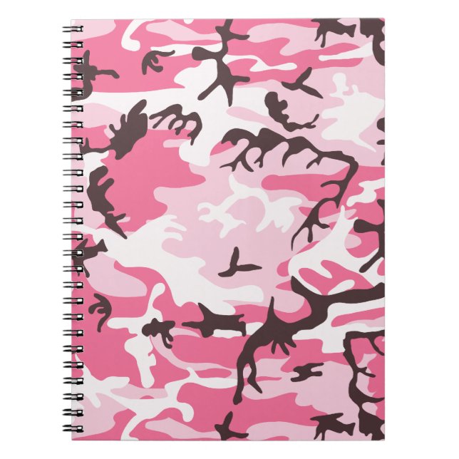 Carnet Camouflage rose (Devant)